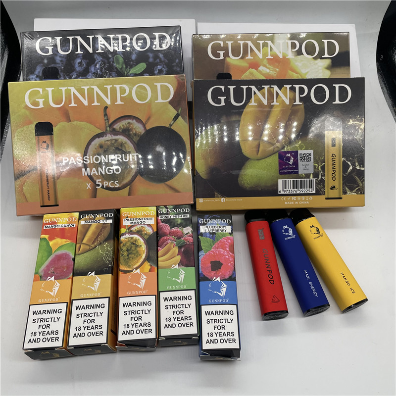 

Gunnpod with vp E Cigarettes Disposable Pod Device 2000 Puffs 1250mAh Battery 8ml Prefilled Cartridge Vape Pen VS Bang XXL Max