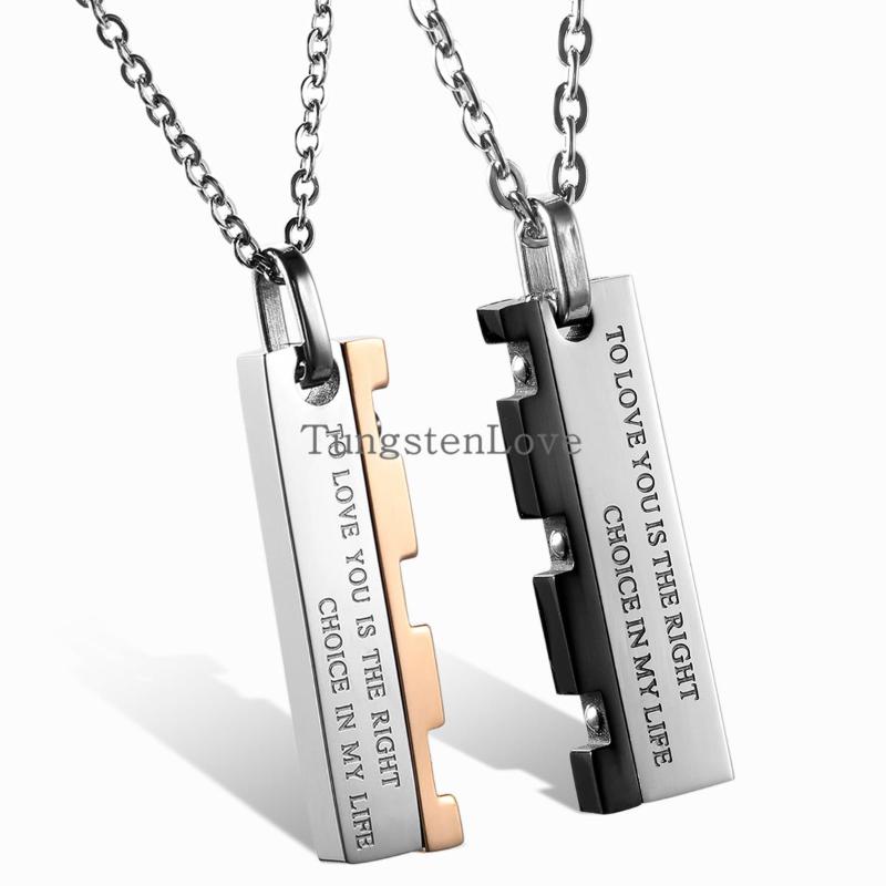 

New arrivals 2021 316L Stainless Steel Necklace for women men couple TO LOVE YOU IS THE RIGHT CHOICE IN MY LIFE collares