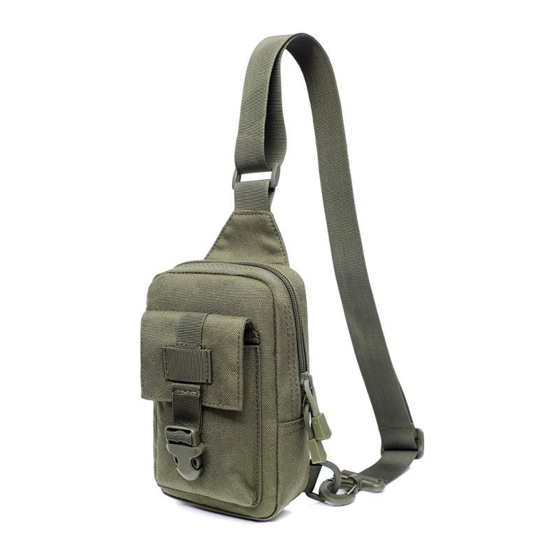 

Tactical Chest Bag Outdoor Climbing Hiking Pouch Shoulder Diagonal Bag Backpacks For Camping Traveling, Acu