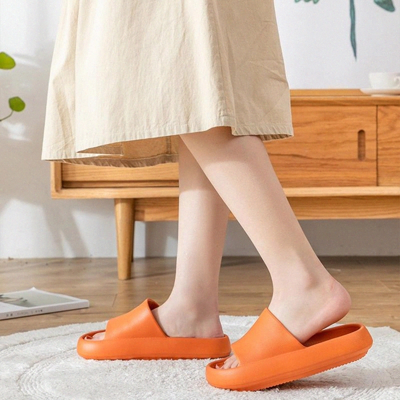 

Women Home Slippers Big Size Women's Comfortable Thick Bottom House Slides Woman Non Slip Lover Indoor Flats Ladies Female Shoes #Vw5D, Black