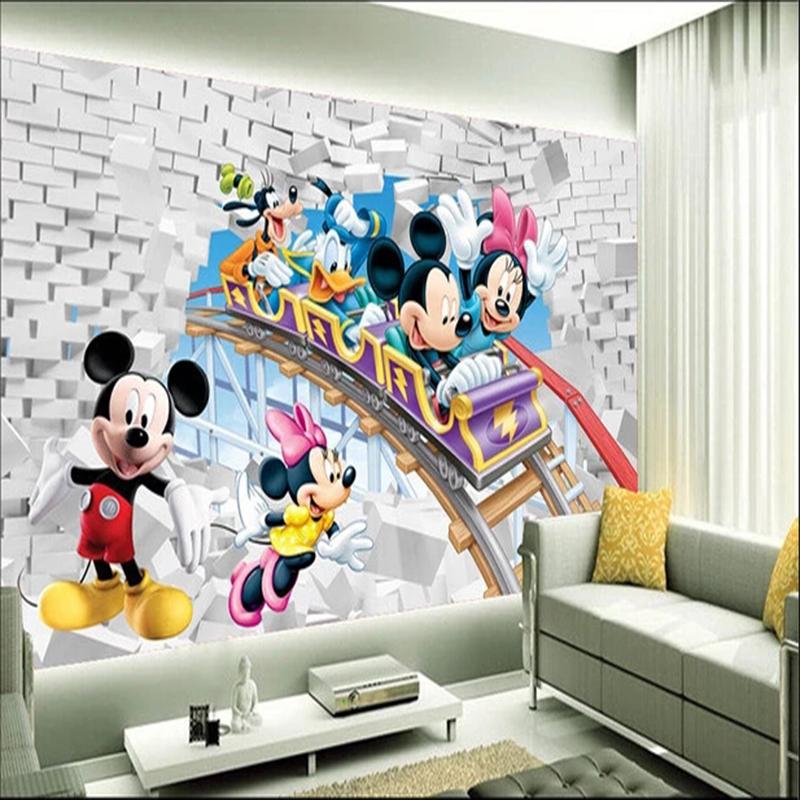 

3D Custom papel DE parede infantil roller cartoon murals for children room boys and girls bedroom wall wallpaper, 15