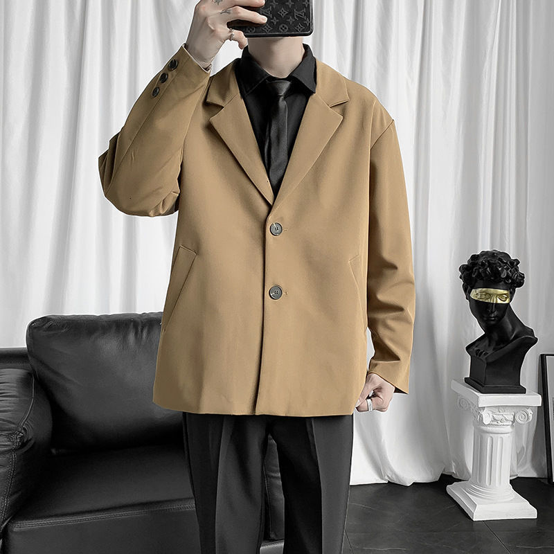 

Suits 2021 Male Spring and Winter New Fine Youth Nice Suit Clothes 7DKZ, Black