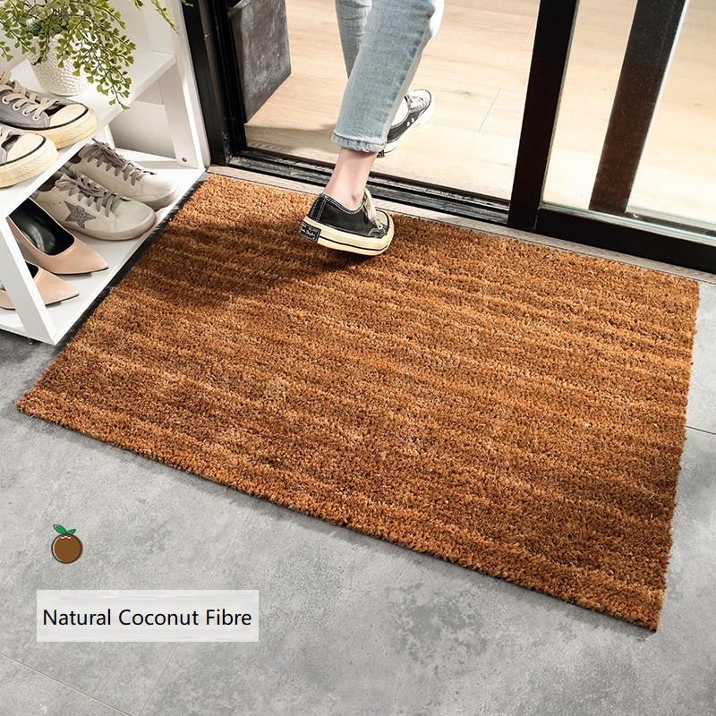 

Natural Coconut Fibre Indoor Doormat Non Slip Door Mat For Front Rug Carpet Floor Mat Dirt Entrance Inside Trapper Door Kitchen, As photo