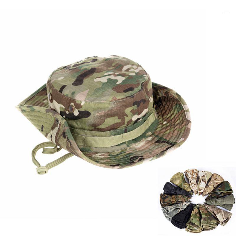 

Outdoor Hunting Hat Men Hunting Camping Fishing Hat Hiking Wilderness Survival Sunhat Training Tactical Combat1, Black