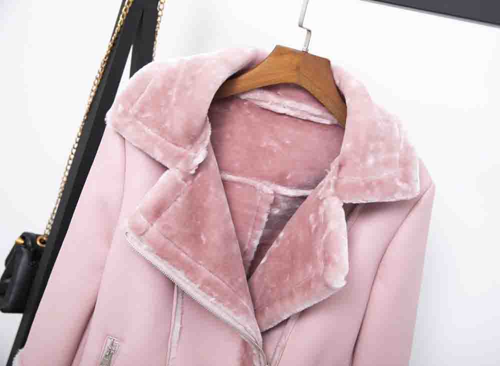 

2020 Winter Women PU Jacket Fashion European and American Womens Warm Solid Color Zipper Jackets Slim Leather Windbreaker 2 Colors Size -XL, Black