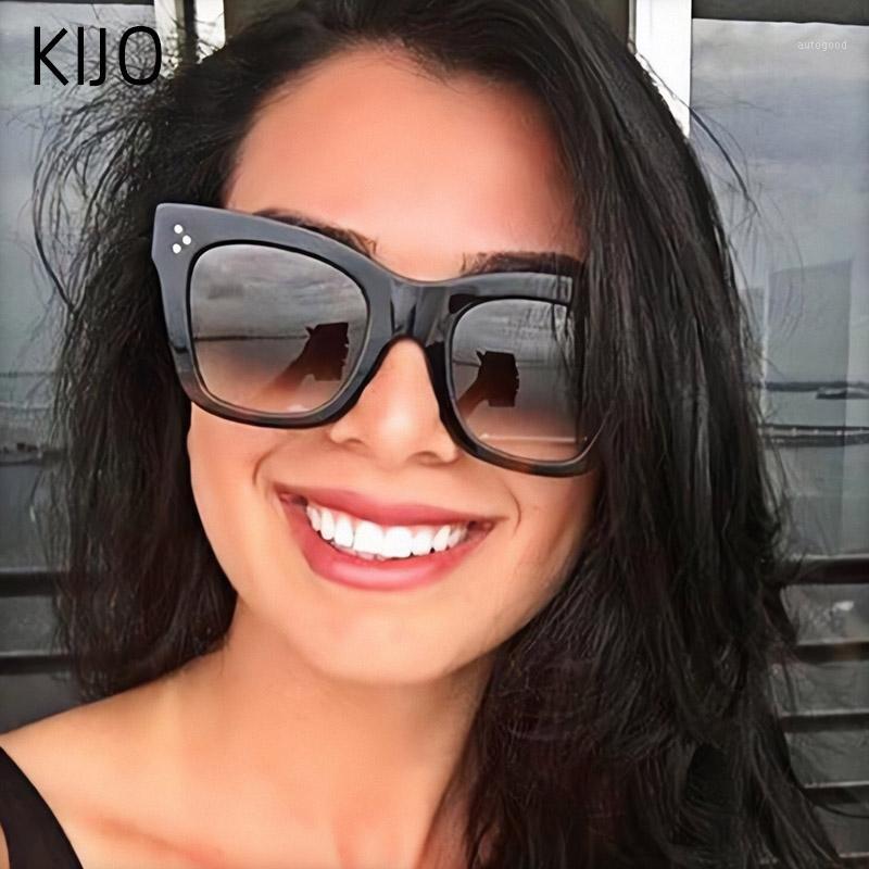 

Sunglasses 2021 Classic Cat Eye Women Vintage Oversized Gradient Sun Glasses Shades Female Luxury Designer UV400 Sunglass1