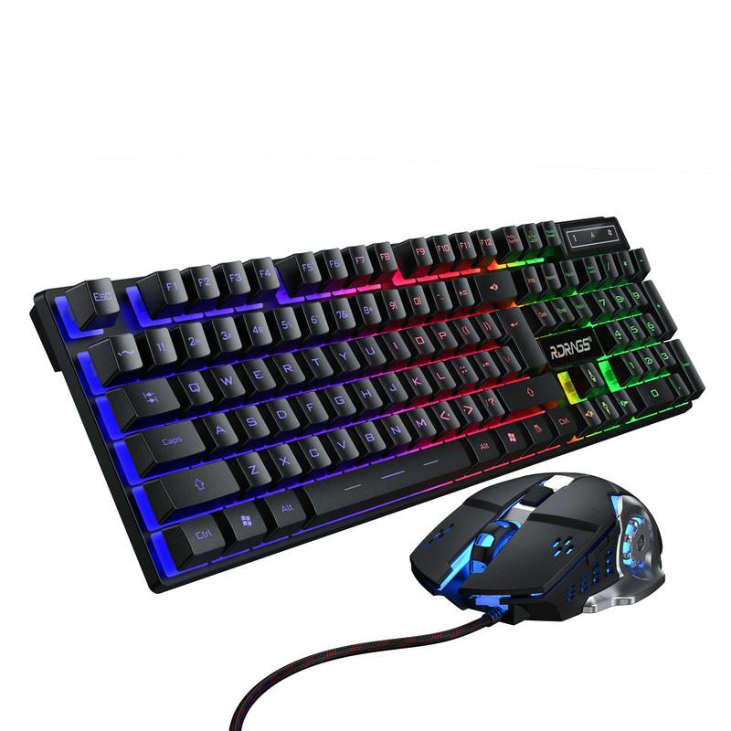 

3200DPI Gaming Mouse Set Gaming keyboard and Mouse Wired backlight mechanical felling keyboard Gamer kit Silent for PC Laptop