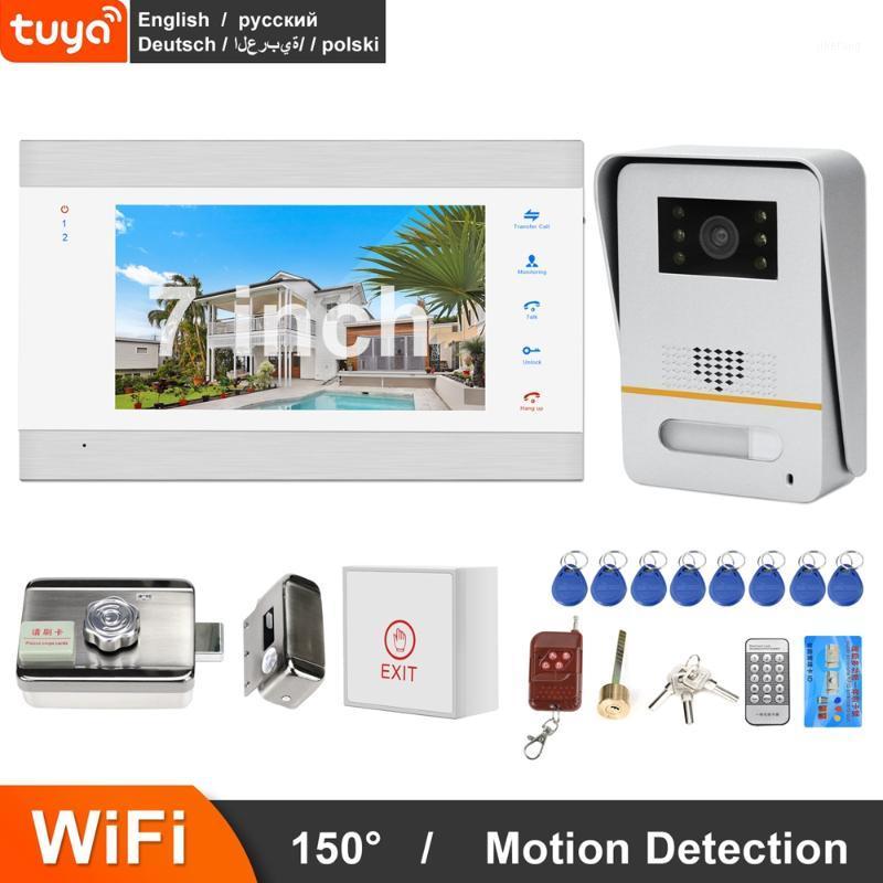 

Anchencoky Wireless WiFi Video Intercom with Lock Support Smart Phone Remote Unlock Home 7 Inch Smart IP Video Door Phone System1