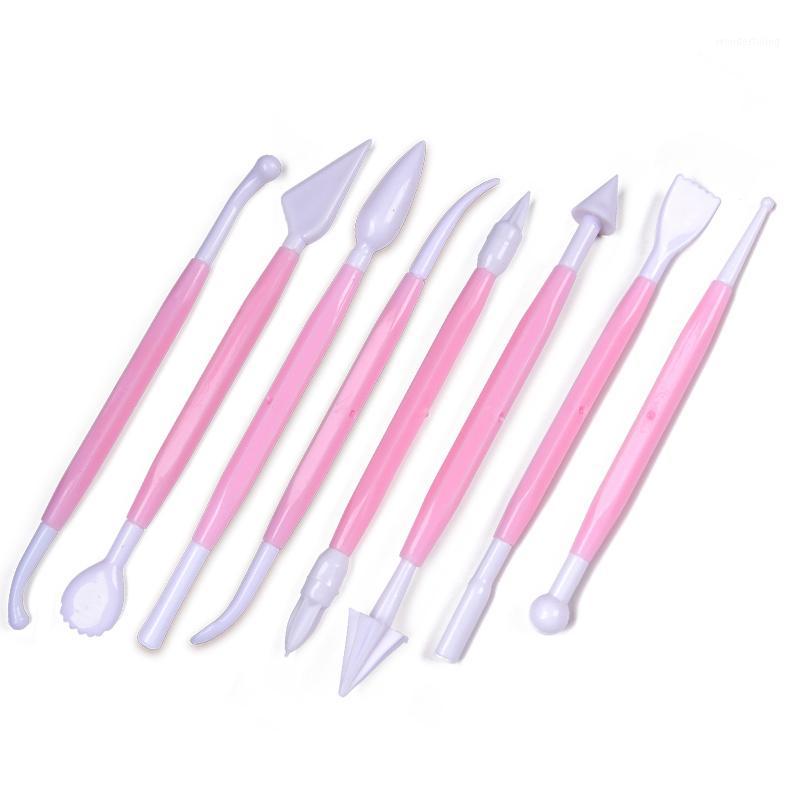 

8Pcs/Set Flower Sugarcraft Modelling Tools Plastic Fondant Cake Decorating For Kitchen Accessories Random Color CT10721