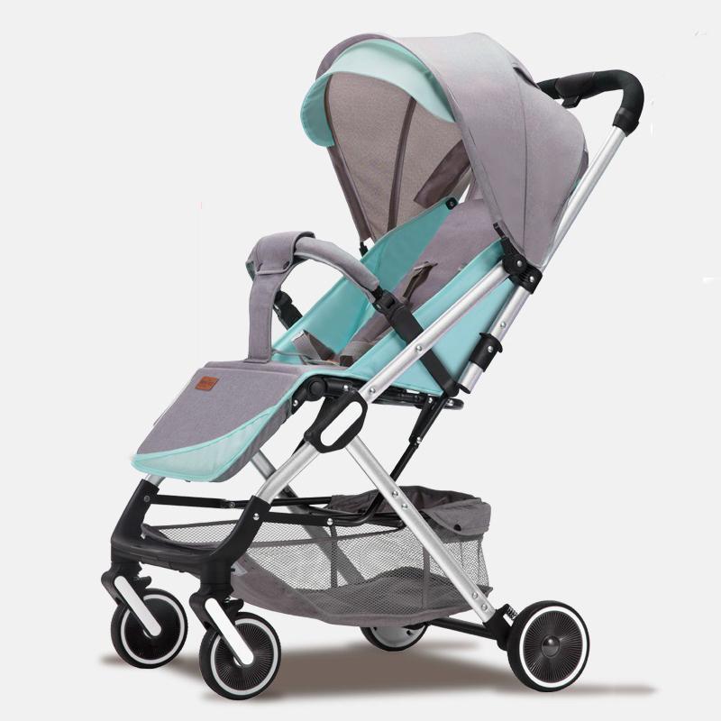 

Strollers# Born Baby Stroller Can Sit, Lie Down, Easy To Store, Lightweight BB Trolley, Fold -absorbing Stroller1