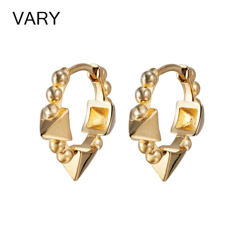 

VARY Simple geometric triangle Bead 925 pure silver earrings for women