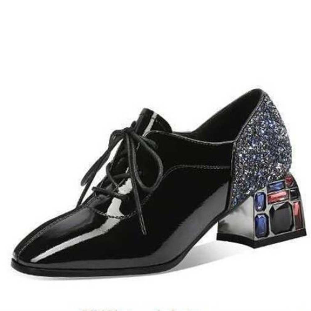

High-heeled Leather Wild Women Shoes with High Heels Fj0p, 02