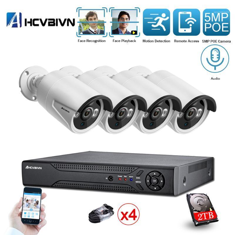 

AHCVBIVN H.265 4CH 5MP POE Security Camera System Kit Record IP Camera IR Outdoor Waterproof CCTV Video Surveillance NVR Set1