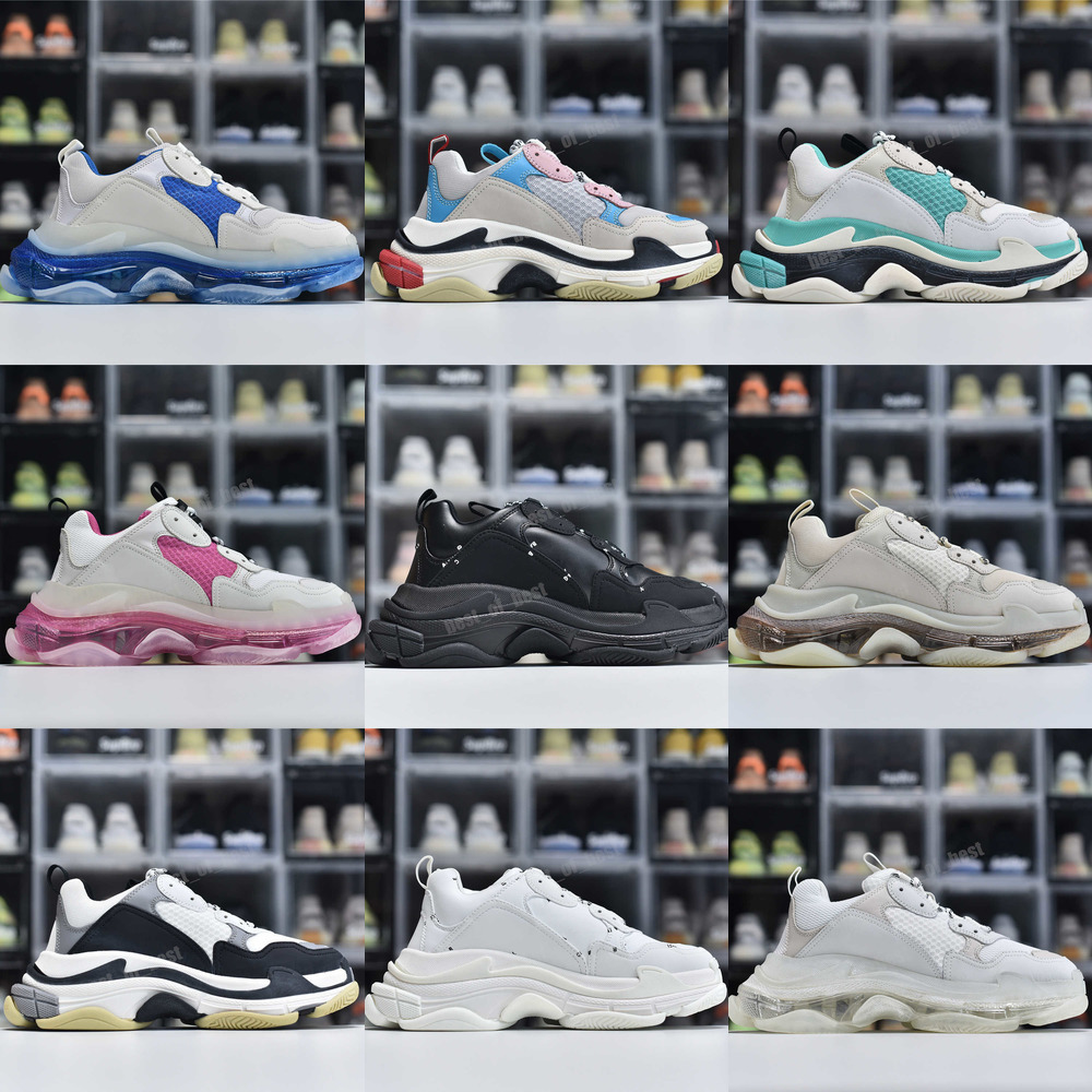 

2022 Triple S Sneakers 17FW Men Women Casual Shoes Luxury Brand Designer Paris Black White Platform Fashion Top Quality Size 35-45, Colour-w3 36-40