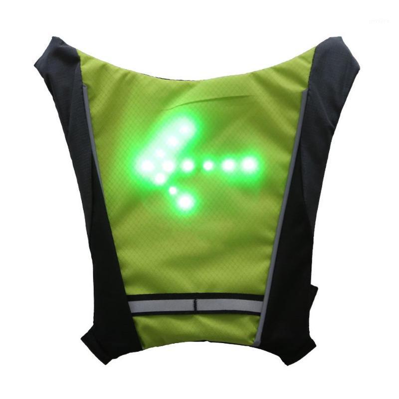 

Wireless LED Cycling Vest 20l Bicycle Safety Bag Led Turn Signal Light Reflective Bicycle Vest Warning Vests1, Yellow