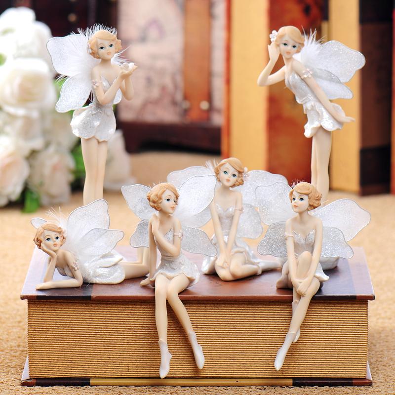 

cute dancing girl Resin Europe Fairy Figurines & Miniatures For Home Decoration Accessories Fairy Garden Miniatures Home Decor