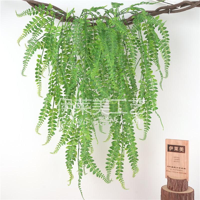 

86CM length Plastic Persian Grass Hanging Vine Leaves Artificial green Plants Garland Home Garden wall Decorations1
