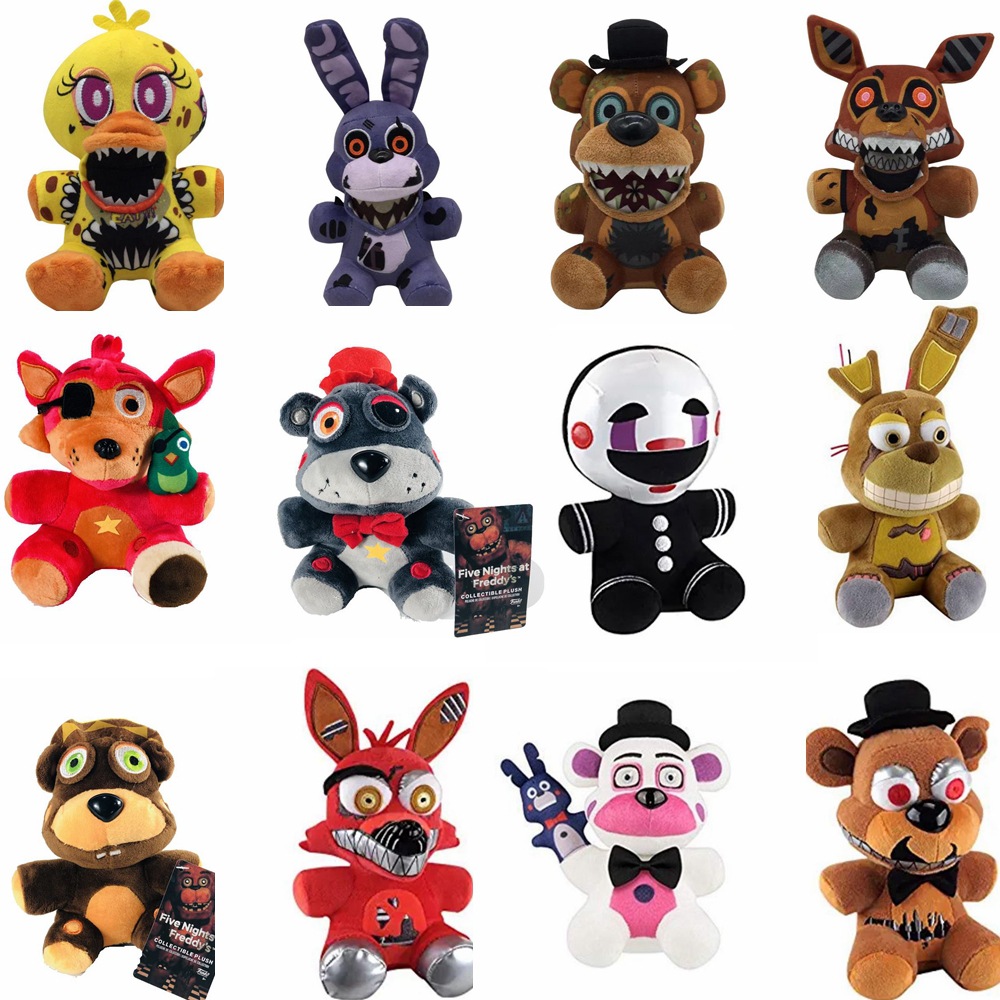 

party favor Game Five Nights at Freddy's FNAF Plush Toys Stuffed Doll Soft Animal Freddy Bear Foxy Springtrap Plushie Figure Kids Gifts, 20cm