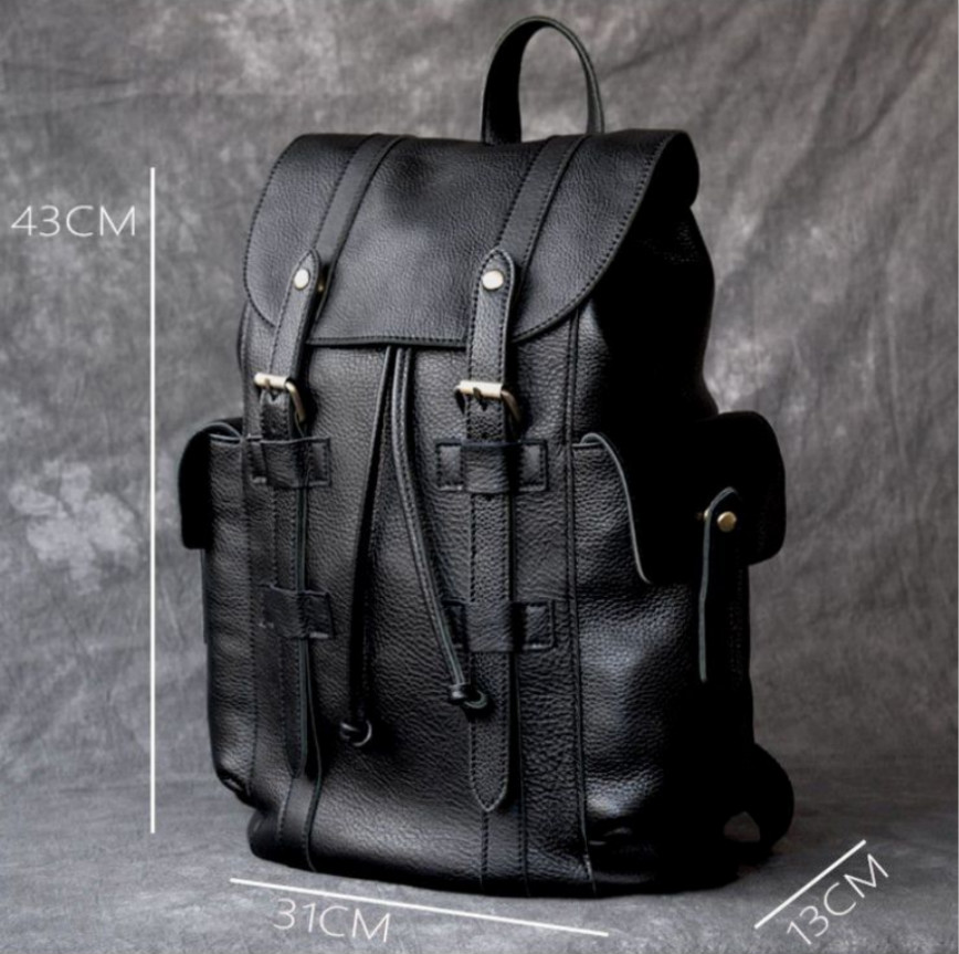 

2020 Europe and the United States new travel bag fashion PU leather waterproof foreign trade backpack mountaineering bag, Brown plaid