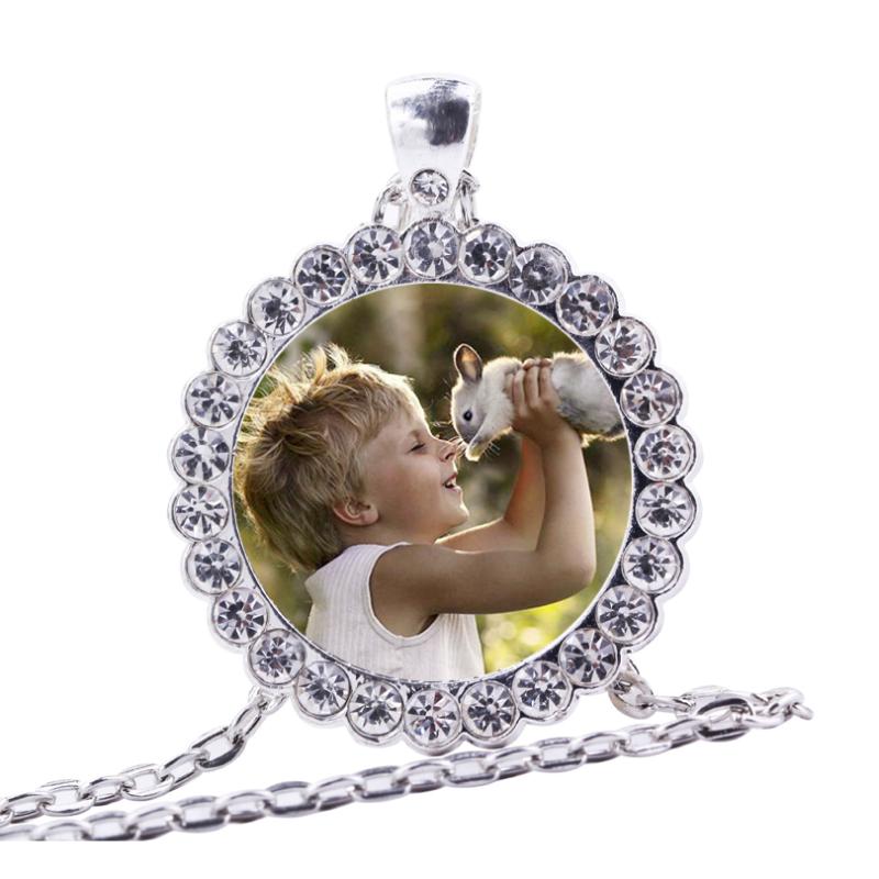 

PERSONALIZED PHOTO PENDANT Custom Necklace Photo of Your Baby Child Mom Dad Grandparent Pet Loved Gift for Family Member Gift