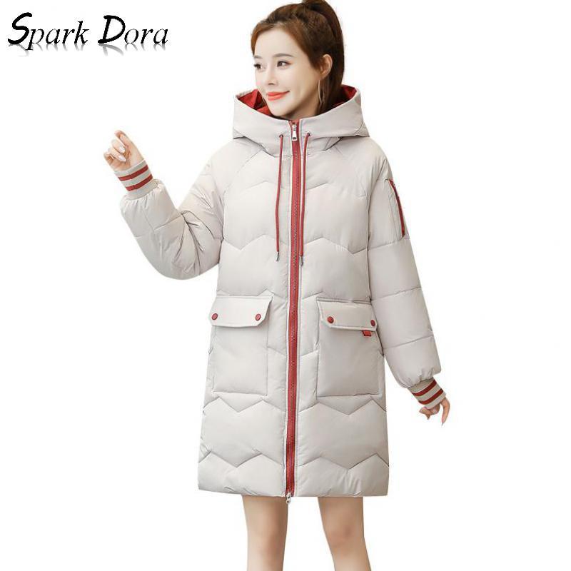 

Woman Winter Coats And Jackets New Fashionable Thick Casual Bread Clothing Zipper Comfort Warm Plus Size Padded Women Clothes, Black