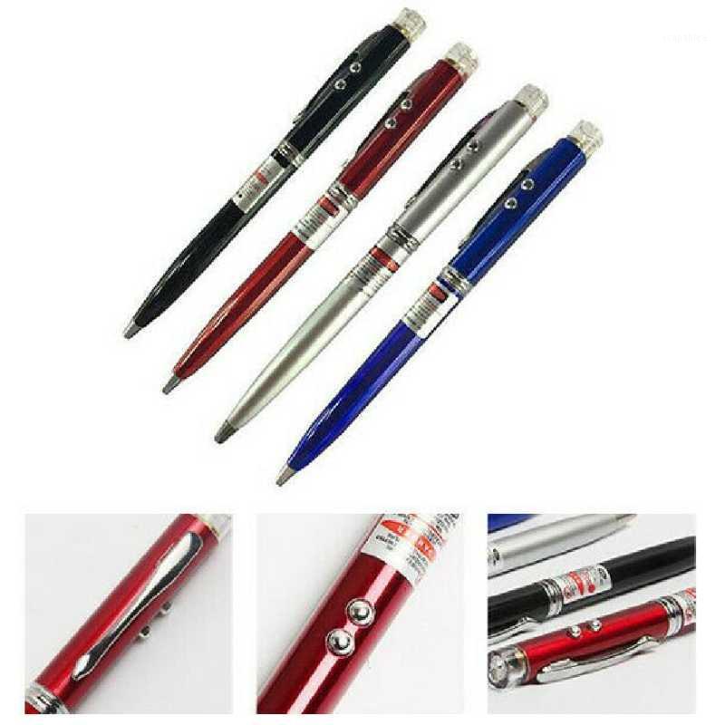 

Mini 3 in 1 Red Laser Pointer + LED Lamp + Ballpoint Pen high Multifunctional Tool School Educational Supplies1, Random