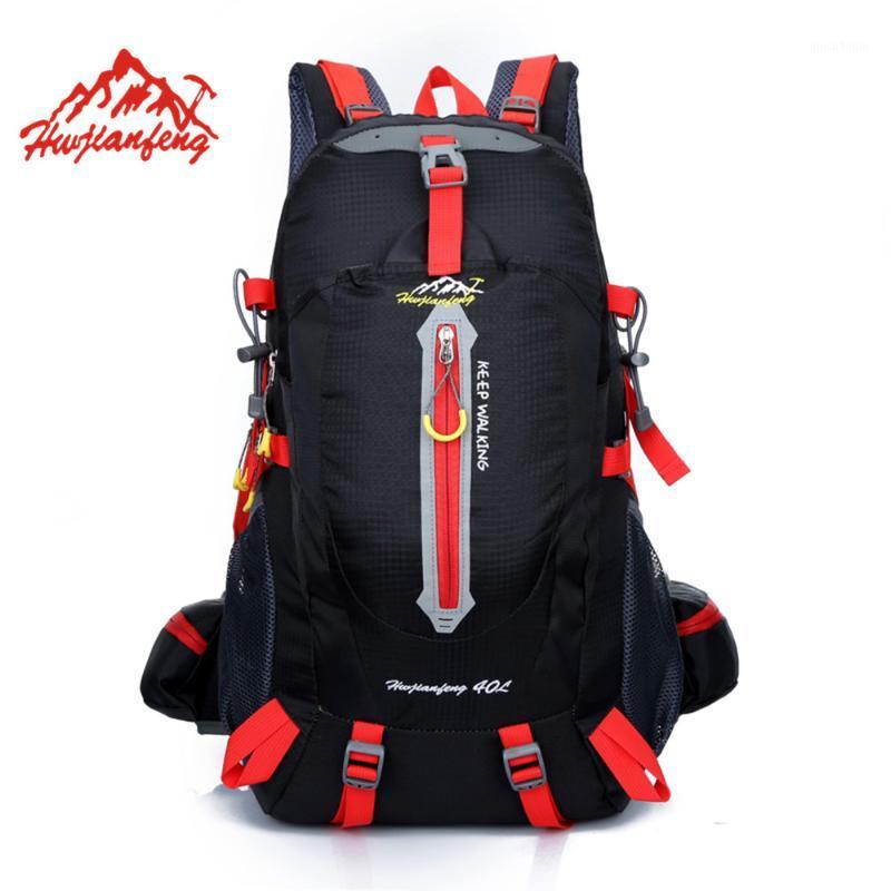 

40L Outdoor Sports Bag Waterproof Backpack Mountaineering Bags Travel Backpack Climbing Camping Hiking Rucksack Back Pack 134651, Rose red