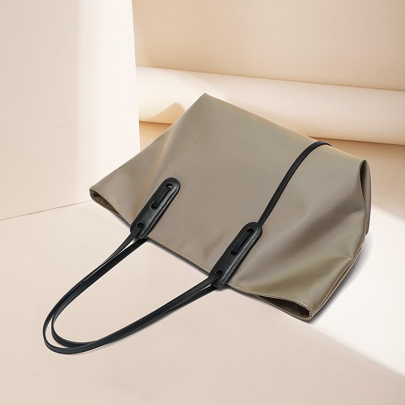 

Women's bags 2020 new fashion simple ladies portable large-capacity Oxford cloth tote bag shoulder handbag, Black