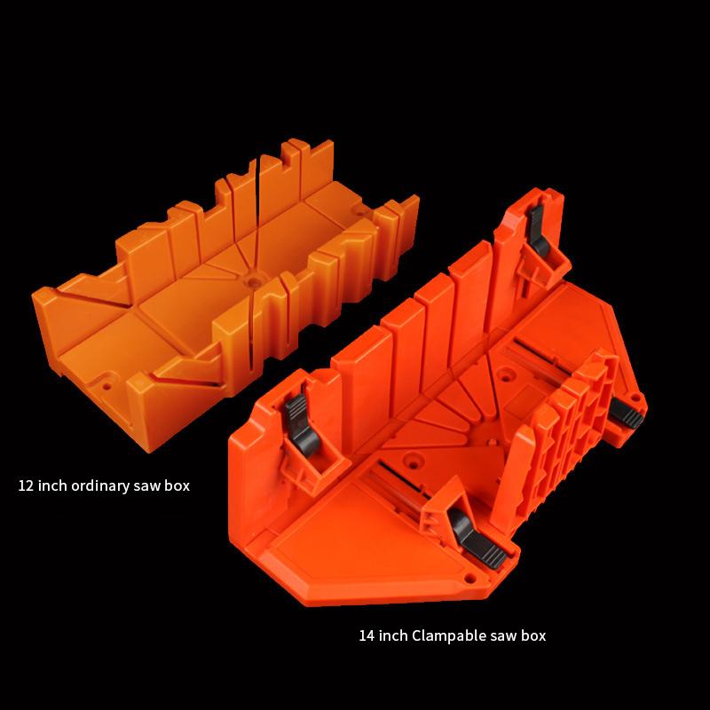 

14inch Saw Box Wood Cutting Clamping Miter Saw Box Woodworking Saw 0/22.5/45/90 Degree Oblique Wooden Strip Plaster Line