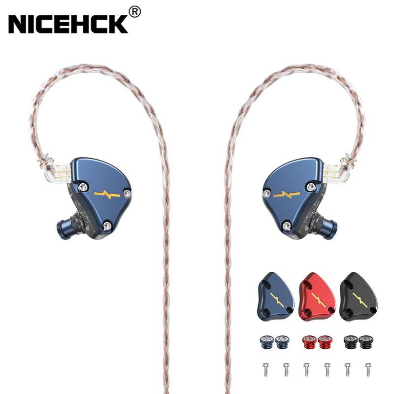 

NICEHCK NX7 3 HIFI Earphone 7 Driver Units Earbud Upgraded 4BA+Dual CNT Dynamic+Piezoelectric Hybrid Replaceable Facepanel IEM, Black