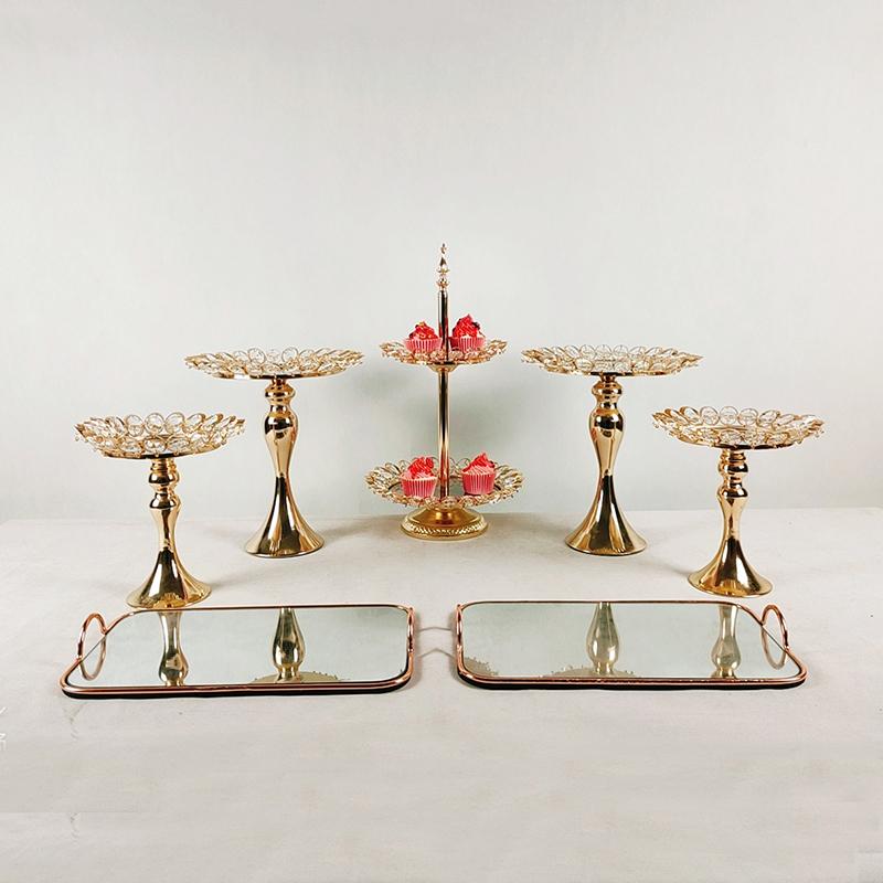 

Other Bakeware 3pcs- 7pcs Style Crystal Gold Color Decorating Wedding Cupcake
