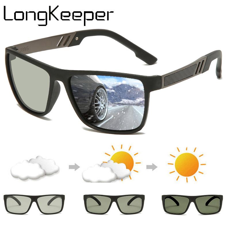 

Longkeeper Photochromic Sunglasses Men Polarized Sun Glasses Women Vintage Change Color Driving Goggles UV400 Lentes Sol Hombre