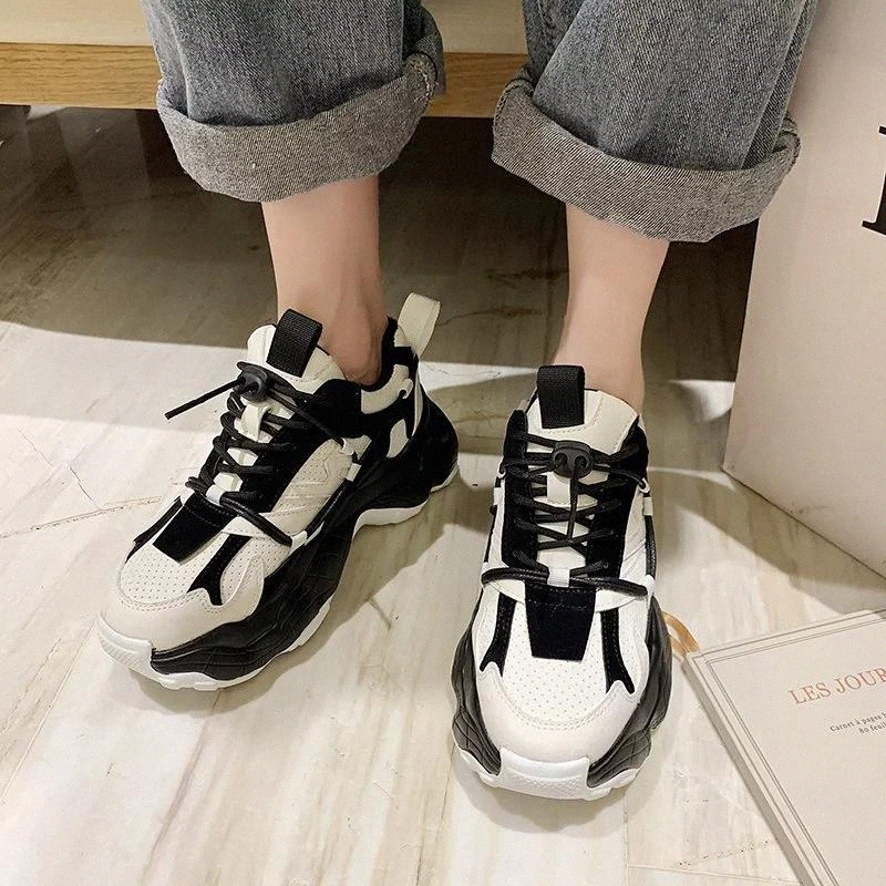 

Winter Sneakers Women Shoes Thick Sole Plush Sneakers Platform Dad Shoes Fashion Vulcanized Women Chunky Trainers #0c3E