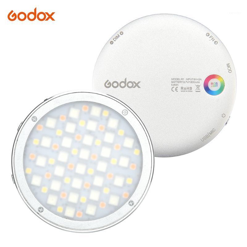 

Godox R1 Round RGB Mini Creative Fill Light LED Video Light 2500-8500K CRI98 for Video Recording Live Streaming Photography1