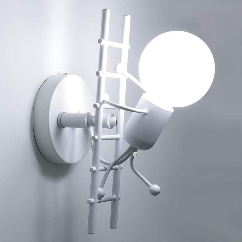 

Humanoid Creative Wall Light Indoor Wall Lamp Modern Sconce Light Art Decor Iron E27 Base for Bedroom Children Room Kitchen