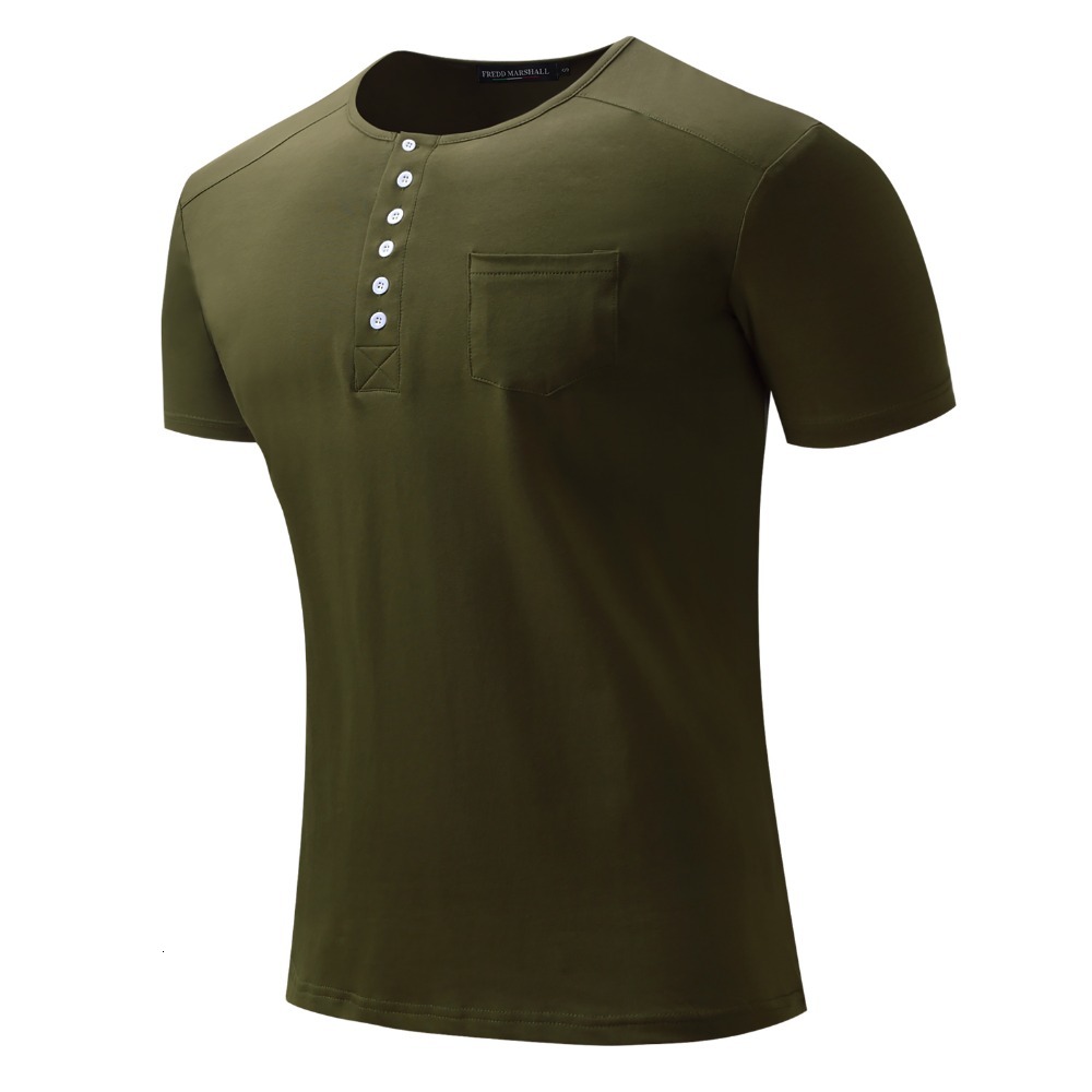 

2021 New Summer T-shirt of Fashion Mark the Neck Top Quality 100% Men's Short Casual Cotton t Plus Size Tshirt Yvv7, Wine