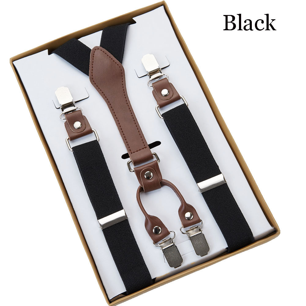 

4 Clip Men's Suspenders Men Braces Supports tirantes For Women Elastic Adjustable Pants Straps Clothing 201028