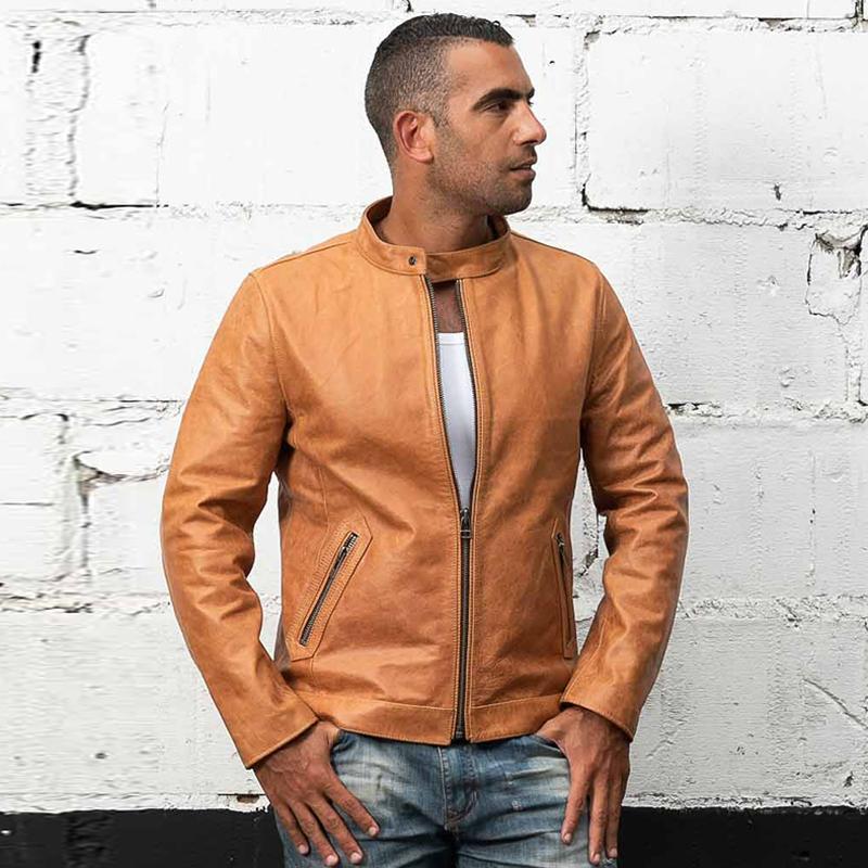 

Imported Automotive Genuine Leather Jacket and Coat Mens Plus Size 4XL European Streetwear Cow Leather Overcoat Flight Man A592, Orange