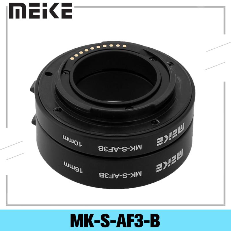 

Meike -S-AF3-B Plastic Extension Tube Close Shot Adapter Ring Lens for Auto Focus NEX Micro DSLR 10mm 16mm E-Mount Camera
