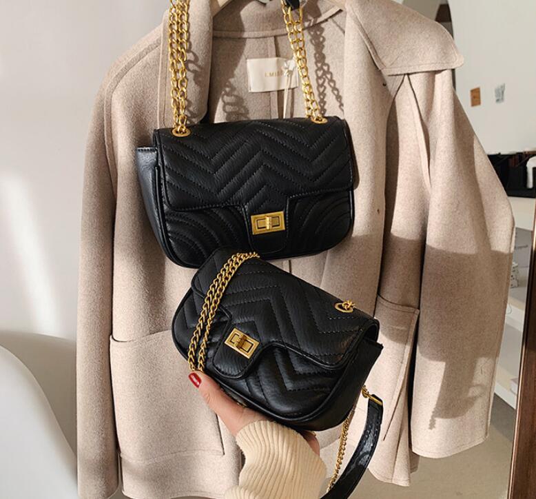 

HBP Square Crossbody bag 2021 Fashion New High-quality PU Leather Women's Designer Chain Shoulder Messenger Bag High-quality PU