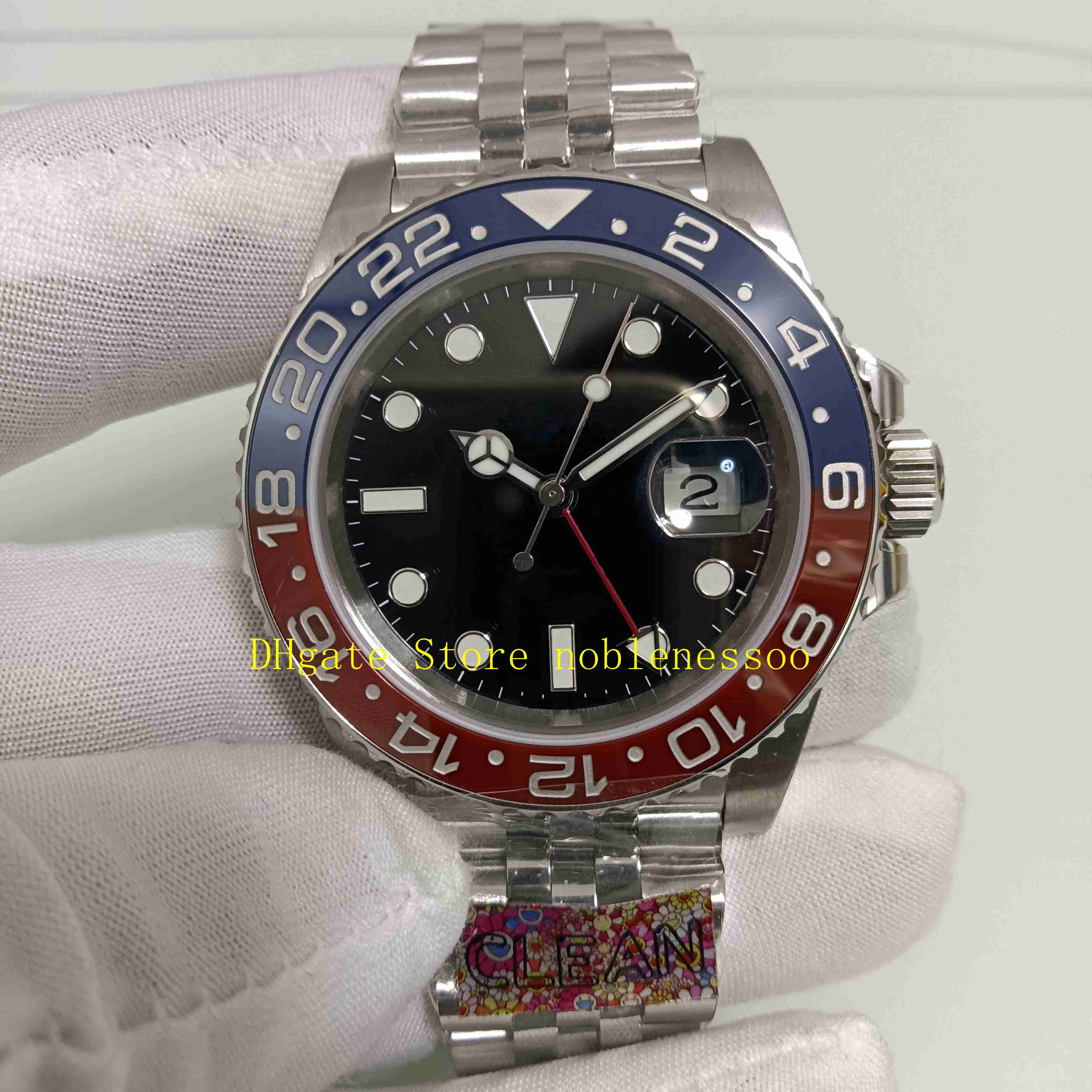 

Real Photo CLEAN Factory Watch 904L Steel Men's 40mm 126710blro Black Dial 126710 Red Ceramic Bezel CAL.3186 Movement Mens Automatic Watches Bracelet Wristwatches, 01