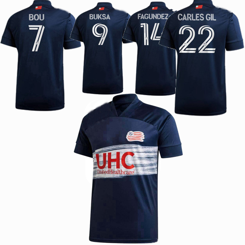 New 2020 2021 Revolution Soccer Jerseys C.Penilla Rowe Farrell Rivera Fagundez Buchanan Bunbury BOU BUKSA 20 21 football men and kids shirt