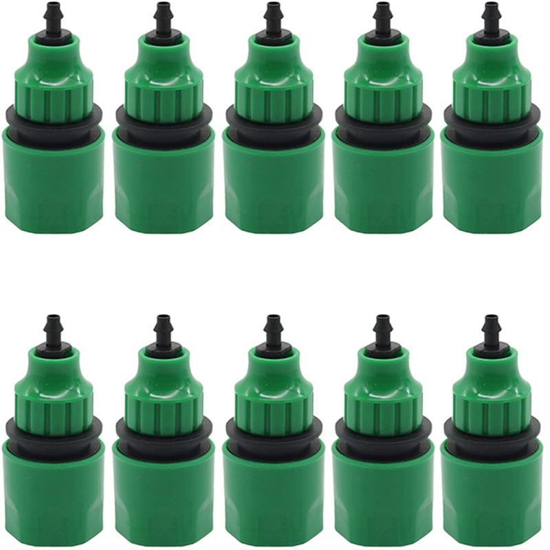 

50Sets Fast Coupling Adapter with 4/7mm Hose Connector Drip Tape for Garden Irrigation Plastic Quick Connector Kits, Black