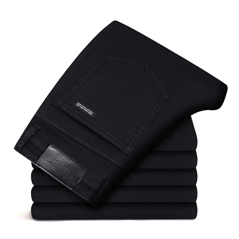 

Elasticity Skinny Jeans Casual New Men's Slim Elastic Jeans Fashion Business Classic Style Jeans 201111, Black grey