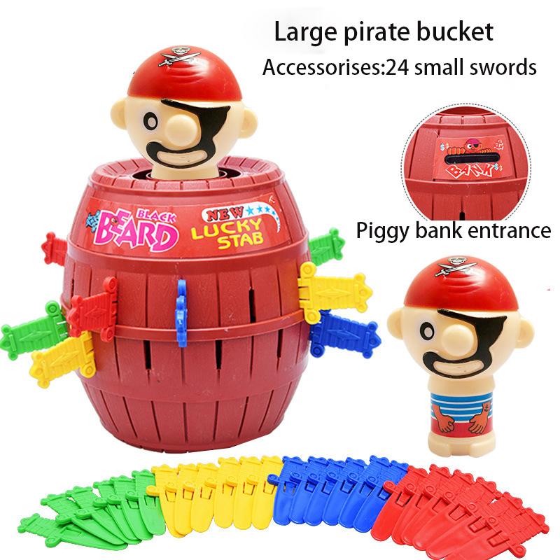 

Children Tricky Pirate Barrel Games Multiplayer Two-Player Tiktok Lucky Stab Up Games Funny Novelty Kids Gadget Jokes Game