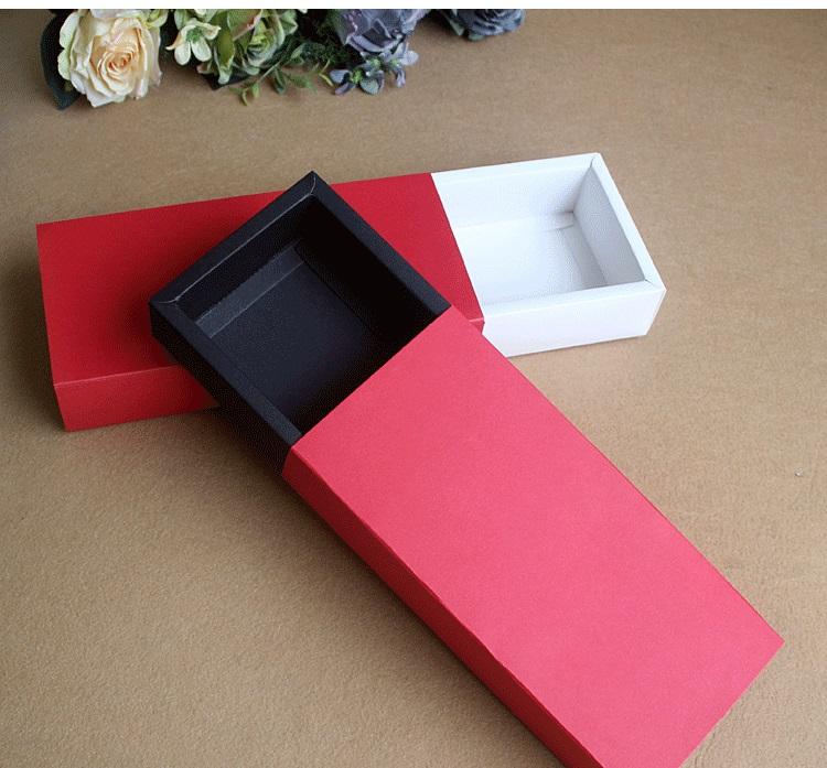 

100pcs 22.9*11*4.5cm Kraft Paper Gift Box Drawer Type Packing Box for Socks/Scarf/ Underwear wen5887