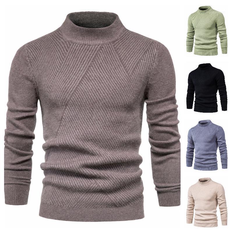 

MarKyi 2020 Winter Striped Mens Pullover Sweaters Good Quality Casual Mens Sweaters Male Long Sleeve1, Black