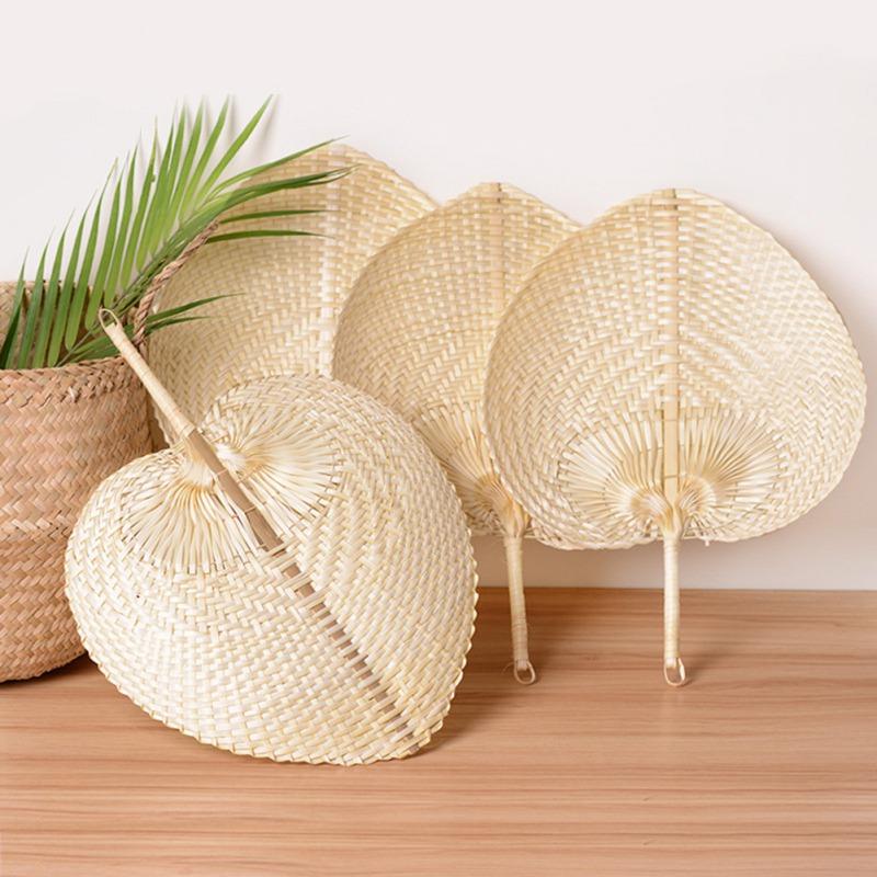 

Portable Handmade Palm Fan Summer Mosquito Repellent Handheld Fan Durable Natural Fans Home Party Decoration