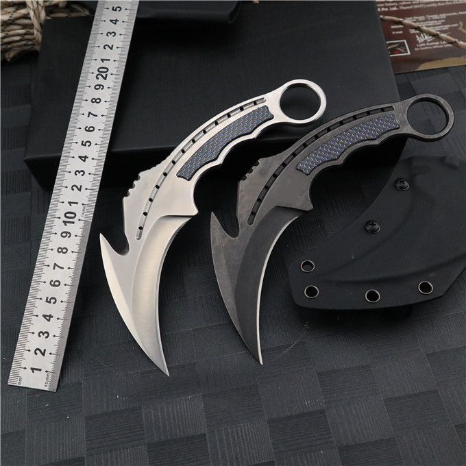 

Karambit Night Bird Scorpion Claw Knife D2 Outdoor Camping Jungle Hunting Battle CSGO Fixed Blade Survival Knives Self Defense Tool UT85 BM 3400