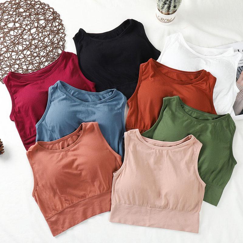 

Women Underwear Push Up Brassreie Sleeveless Suspender Tank Sexy Top Ladies Solid Color Lingerie Female Soft Camisole Tanks, Black